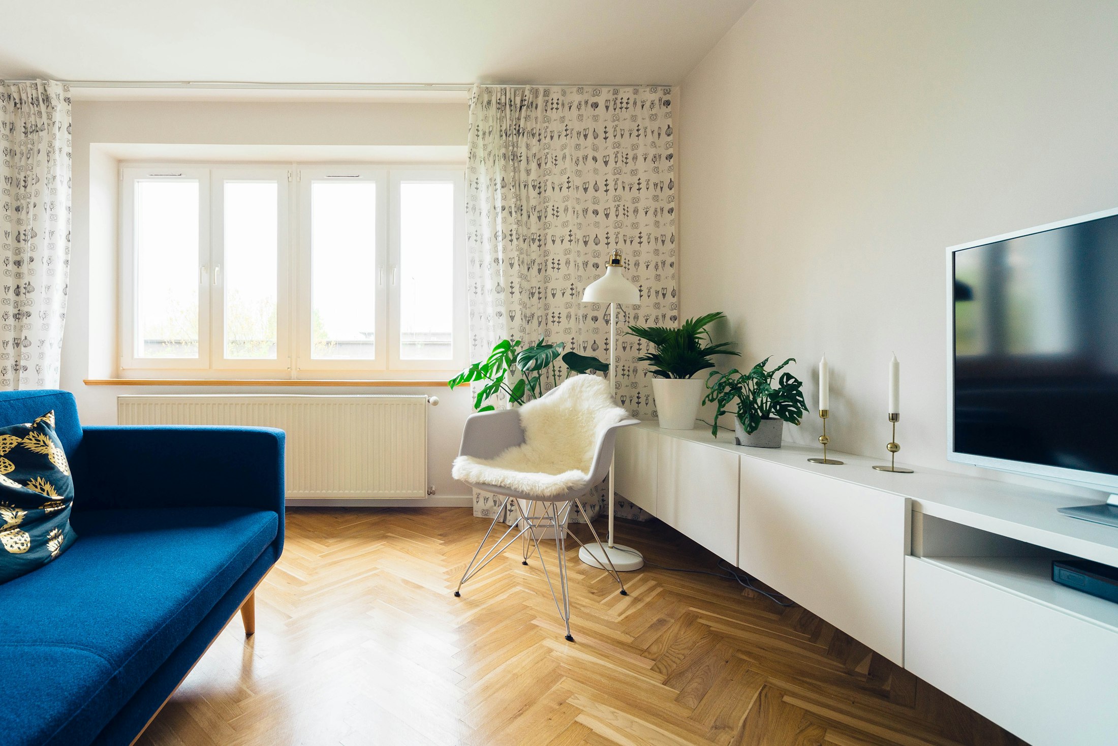 A bright furnished room for a student
